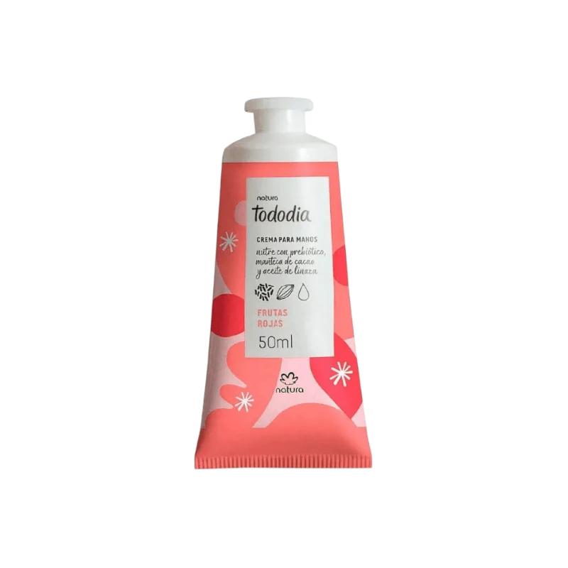 crema manos frutas rojas